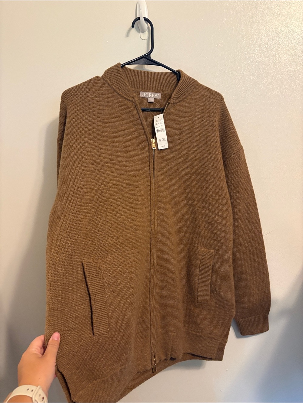 J Crew Full-zip Flight Sweater Jacket - Picture 4 of 8